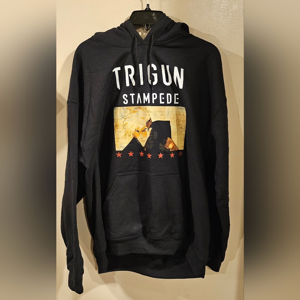 Trigun Stampede Vash Anime Wanted Poster Hoodie Size Large UNISEX